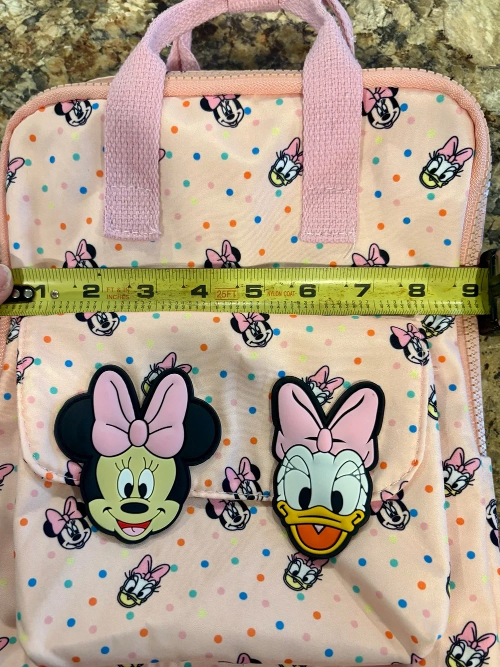 Zara Pink Polka Dot Minnie & Daisy Kids Backpack